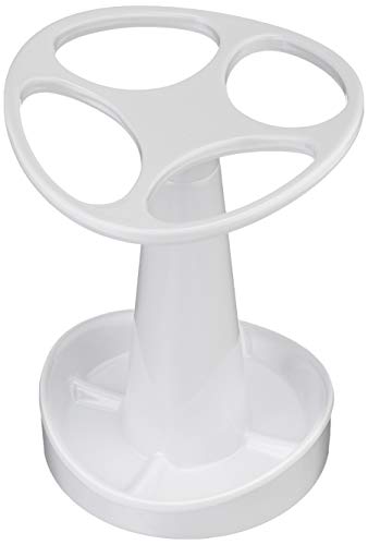 AmazonBasics 5 piezas - Juego de accesorios para cuarto de baño de bambú - Blanco liso