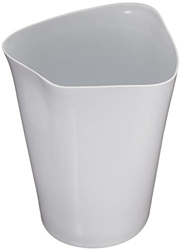 AmazonBasics 5 piezas - Juego de accesorios para cuarto de baño de bambú - Blanco liso