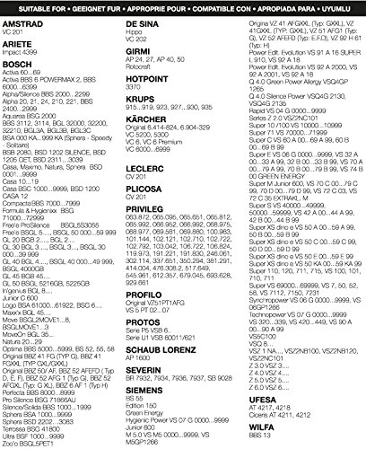 AmazonBasics - Bolsas para aspiradora S11 con control de olor, para Siemens - Pack de 10