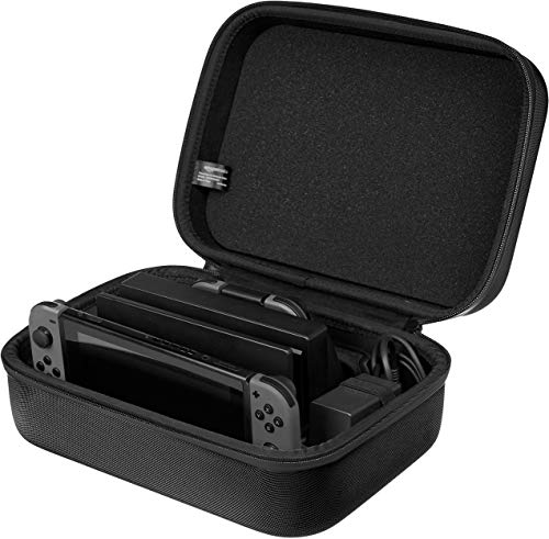 AmazonBasics - Funda de viaje y almacenamiento de juegos, para Nintendo Switch - Negro