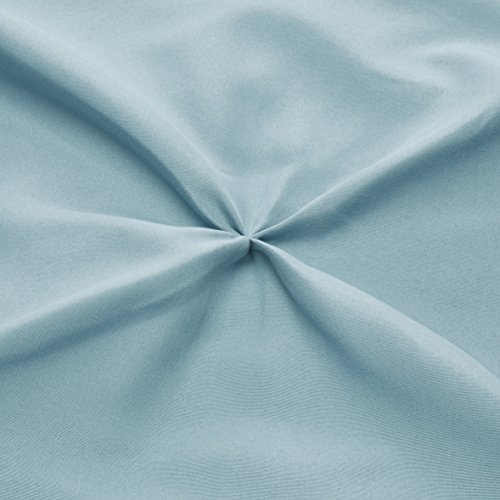 AmazonBasics - Juego de cama con colcha fruncida en pellizco, 220 x 250 cm, Azul (Spa Blue)