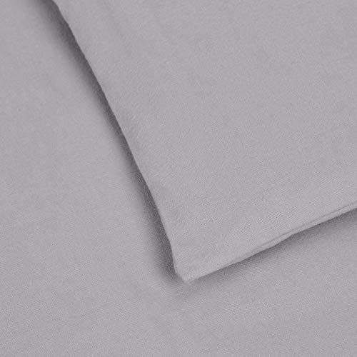 AmazonBasics - Juego de cama de franela con funda nórdica - 230 x 220 cm/50 x 80 cm x 2, Gris