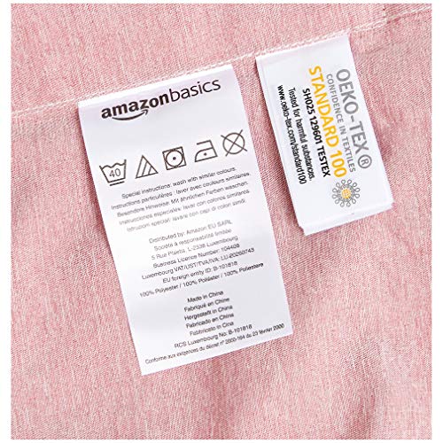 AmazonBasics - Juego de ropa de cama con funda de edredón, de microfibra, 200 x 200 cm, Rojizo (Sandy Red)