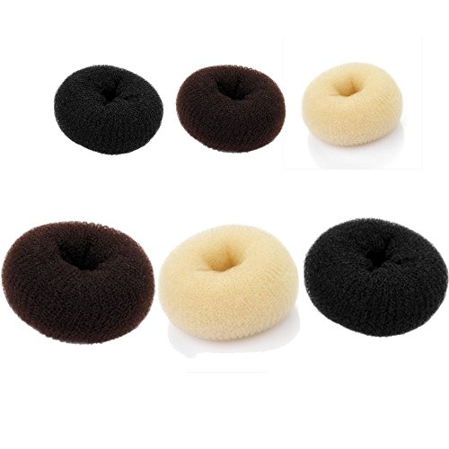 Amber Jewellery - Donut de peluquería para moño, color rubio, marrón o negro
