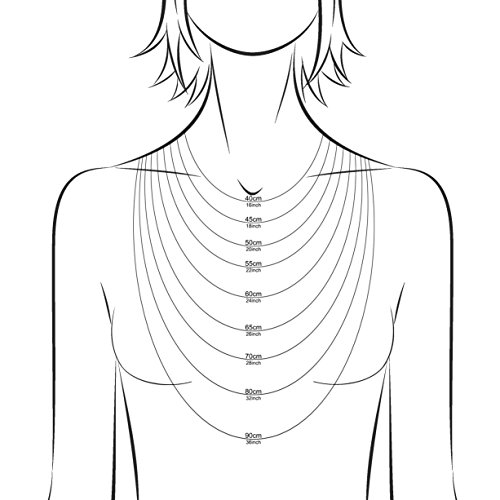 Amberta® Joyería - Collar - Fina Plata De Ley 925 - Cadena Barbada - 1.3 mm - 40 45 50 55 60 65 70 cm (45cm)