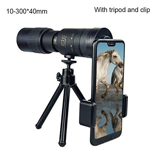 Ambility Telescope 4K 10-300X40mm Super Telephoto Zoom Monocular Telescope Travel Telescope for Beach Travel
