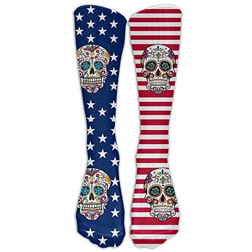 American Sugar Skull Casual Unisex Sock Knee Long High Socks Sport Athletic Crew Socks One Size
