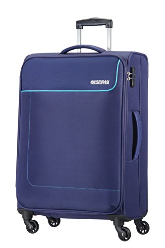 American Tourister- Funshine Spinner 4 Ruedas 55/20 Equipaje de Mano, Azul (Orion Blue), M (66cm-63,5L)