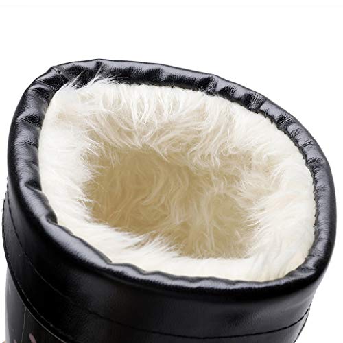 Amlaiworld Botas de Agua Mujer, Mujeres Punk Style Mid Warm Plus Terciopelo Botas de Nieve Botas de Lluvia Antideslizantes para Mujer Zapatos de Agua al Aire Libre