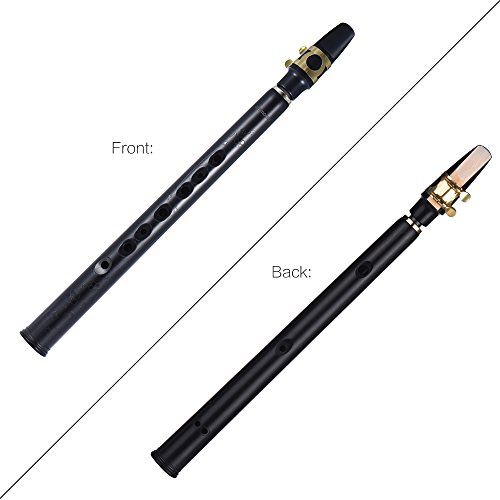 ammoon Mini Bolsillo Bb Saxofón ABS Sax Boquillas con Alto 2pcs Reed Bolsa de Transporte Instrumento de Viento de Madera