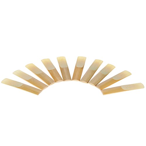 ammoon Piezas 10-pack 3.0 Fuerza las Cañas de Bambú para Bb Tenor Accesorios Saxofón Sax
