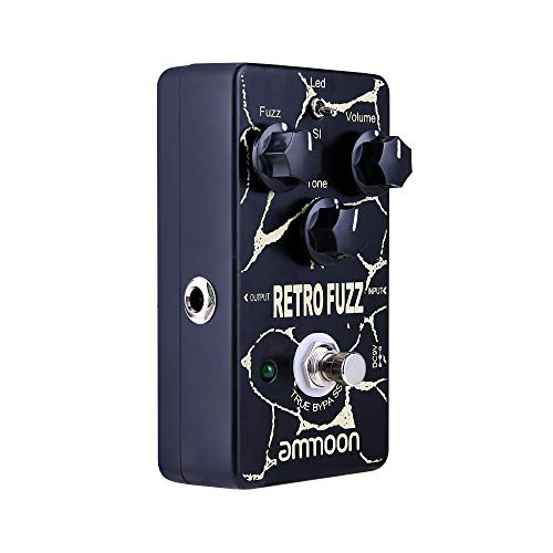 ammoon RETRO FUZZ Pedal de Efecto de Guitarra Analógica Fuzz 2 Modos True Bypass Shell de Aleación de Aluminio