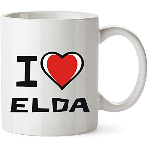 Amo la taza Elda Bicolor Heart 11 onzas