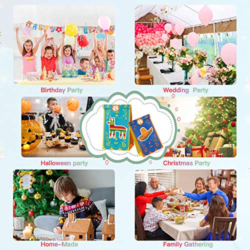 AMOE 12 Pcs Bolsas Regalo Papel, Tema de México Bolsas de Fiesta de Regalo Ambiental con 2 Pegatinas para Navidad Regalo, Dulces, Galletas, niños Fiestas, Boda,Cumpleaños