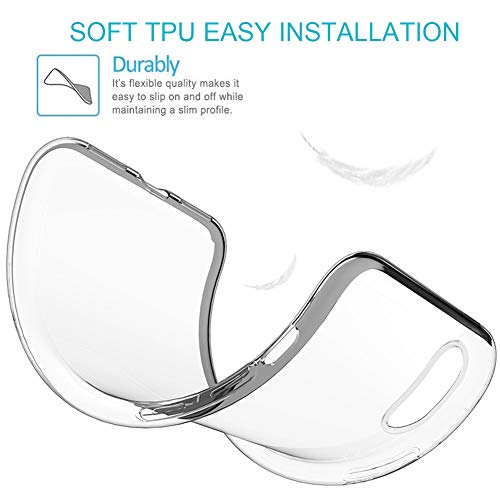 Amonke Funda iPhone X, Funda iPhone XS - Silicona Transparente TPU Carcasa, Flexible Suave Cristal Clear Ultra Slim Antigolpes Antiaraazos Bumper Case Cover para Movil Apple iPhone X XS