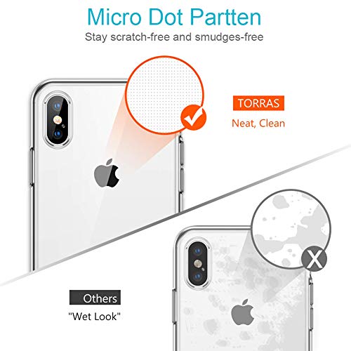 Amonke Funda iPhone X, Funda iPhone XS - Silicona Transparente TPU Carcasa, Flexible Suave Cristal Clear Ultra Slim Antigolpes Antiaraazos Bumper Case Cover para Movil Apple iPhone X XS