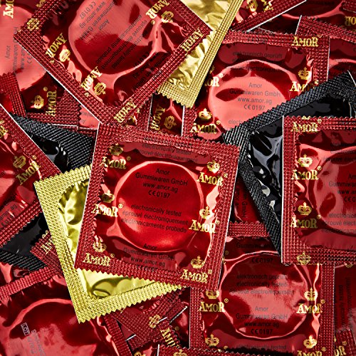 AMOR"Mix Spezial" 100 Preservativos Variados Para Una Sensación Auténtica, Real Y Extra Húmeda (Testados En Alemania)