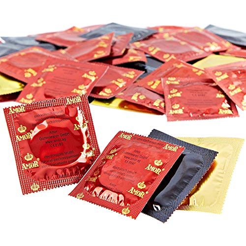AMOR"Mix Spezial" 100 Preservativos Variados Para Una Sensación Auténtica, Real Y Extra Húmeda (Testados En Alemania)