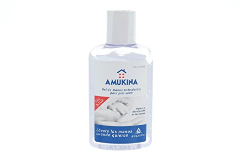 AMUKINA Gel Hidroalcoholico de Manos Antiséptico, 80 ml
