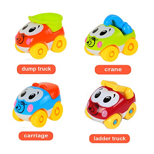 Amy&Benton Juguete De Coches para bebé 1 2 3 años, 8PCS Vehículos De Camiones para niños y niñas de Infantiles
