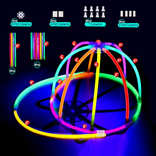 AMZJUPWM Barras Luminosas, 100pzas (20 cm) múltiples Colores: Amarillo, Rojo, Blanco, Ideal para Eventos: Fiestas Infantiles, cumpleaños. (100PCS)