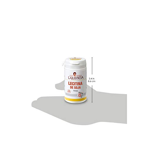 Ana Maria Lajusticia - Lecitina de soja – 90 perlas. Reduce el colesterol en sangre y mejora la memoria. Apto para veganos. Envase para 15 días de tratamiento.
