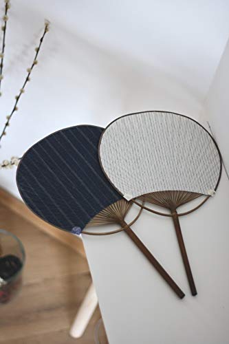 anaan ‚Uchiwa’ Abanicos de Mano Japones bambú Round 2 Piezas Ventilador de Mano Decoración de Boda o Fiesta Diseño
