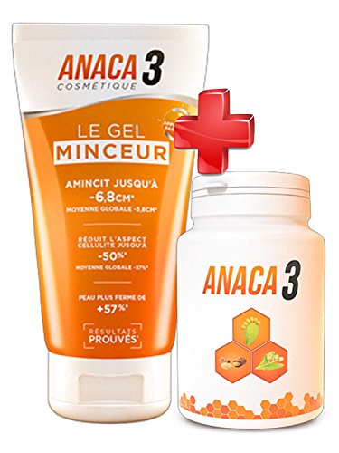 Anaca 3 – Anaca3 Kit adelgazante verano – Cápsulas adelgazantes + gel adelgazante + shorty adelgazante noche talla L XL
