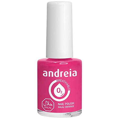 Andreia Halal Esmalte de Uñas Transpirable - Permeable Al Agua - Color B8 Rosa - Sombras de Roja | 10,5 ml