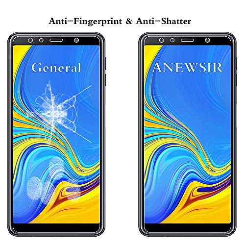 ANEWSIR [2 Pack] Protector de Pantalla para Samsung Galaxy A7 2018 Samsung A7 2018 Protector Pantalla, Samsung A7 2018 Cristal Templado [Resistente a Arañazos] [Ultra-Transparente] [Sin Burbujas]