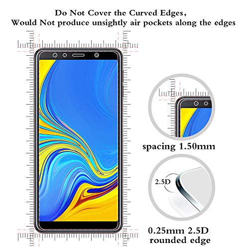 ANEWSIR [2 Pack] Protector de Pantalla para Samsung Galaxy A7 2018 Samsung A7 2018 Protector Pantalla, Samsung A7 2018 Cristal Templado [Resistente a Arañazos] [Ultra-Transparente] [Sin Burbujas]