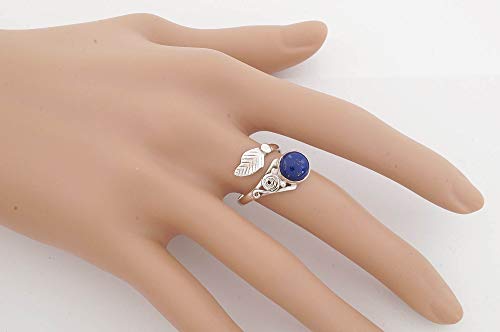 Anillo de plata de ley 925 lapislázuli verstellbar (No: MRI 149)