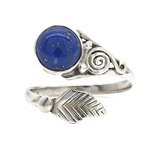 Anillo de plata de ley 925 lapislázuli verstellbar (No: MRI 149)