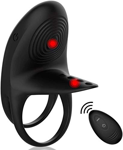 Anīlló Péné Vibradór Clītoris para Hombre Pareja, Recargables Estimulạdór Mụjer Clītőris, Cóckring Silicone Vībrạdór Anīlló con Control Remoto, Ajustable Recargable Vibration con Áñãlęś