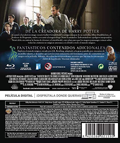 Animales Fantásticos: Los Crímenes De Grindelwald Blu-Ray [Blu-ray]