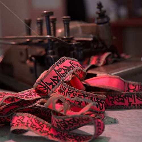 Anisch de la Cara Mujeres Pulsera Fire Om - Pulsera tibetana Wish Wish Hecha de Banderas de oración tibetanas Om Wish - Arte no 3350-r