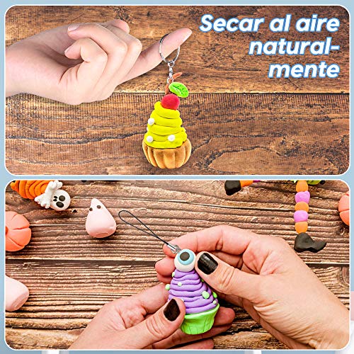 Anpro 28 Colores Air Dry Clay, Kit de Arcilla Seca al Aire,Masa de Modelado Creativo con Varias Decoraciones y Herramientas de Artesanía, Regalos para Niños, Conjunto de Arte para Niños