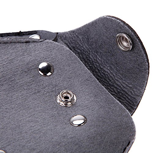 Anself - Bolsa de peluquería de cuero, sostenedor caso de tijeras con correa de hombro