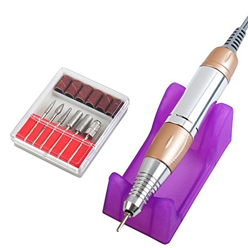 Anself Torno Taladro Lima Pulidor Eléctrico de Uñas (Rosa)