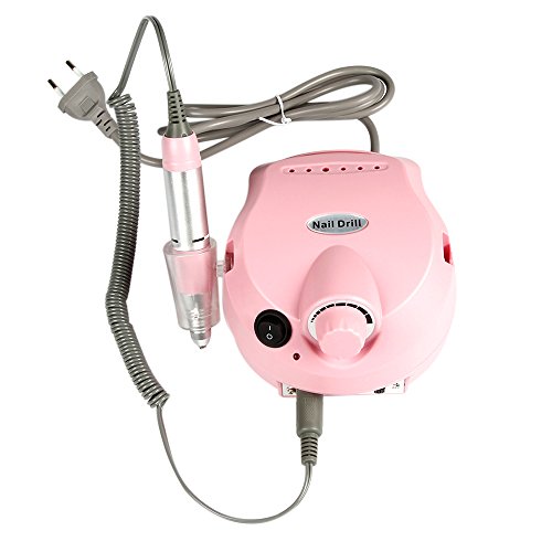 Anself Torno Taladro Lima Pulidor Eléctrico de Uñas (Rosa)