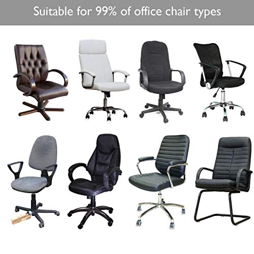 ANSUG Funda para Silla de Oficina Giratoria, Estilo Moderno Cubierta de la Silla de la Oficina de la computadora Antipolvo Cubierta Protectora para Sillón Oficina Silla - Negro, L