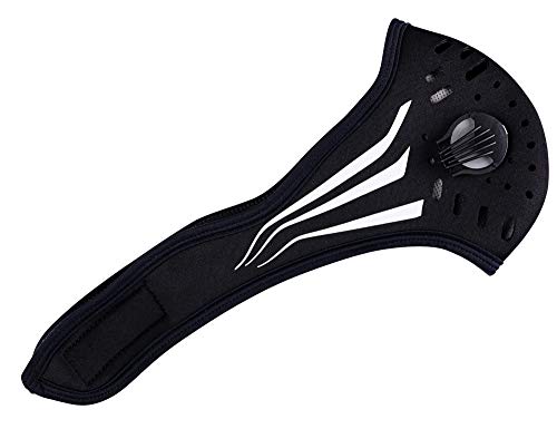 Anti-Polvo Máscara Protectora Smog Face Mask Filtro de Polvo Cubierta Máscaras de Correr Ciclismo MFAZ Morefaz Ltd (Stripes Black White)