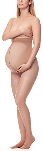 Antie Premamá Medias para mujer 40 DEN M5109 (Marrón Claro, M (Tamaño del fabricante: 3))