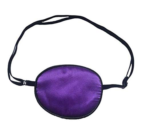 Antifaz ajustable para ojos de estrabismo para adulto/niño, transpirable, para ojos perezosos (morado)