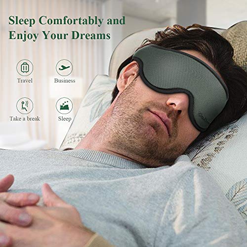 Antifaz para Dormir, Mascarilla para dormir Máscara para Dormir de algodón Suave y cómodo máscara para Ojos para Dormir para mujer y hombre Protección ocular en forma 3D, tapón para el oído