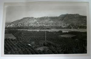 Antigua postal fotográfica. Old photo post card. Nº 10 - SAGUNTO - Vista general del Castillo y parcial de la población