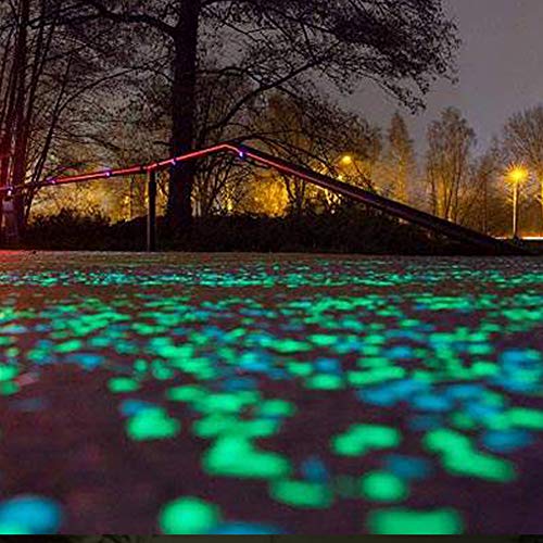 Anyasen 200 Piezas Piedras Luminosas Jardin Piedras Luminosos Piedras Fluorescentes Piedras Luminosas Decorativas para jardín hogar Aire Libre Parques peceras Acuario Decoración