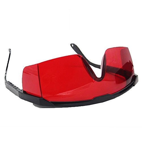 ANZESER LB-FT láser gafas de seguridad con el templo ajustable, lente roja, marco negro con el caso