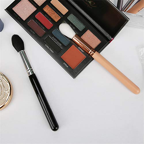 Aodow Planas angulares de Contorno de Cepillo del Maquillaje, Mini Nariz Ángulo Pequeño Contorno sintético Kabuki cepillos, precisión Sculpting, Ceja Definición, Corrector (2 Unidades)