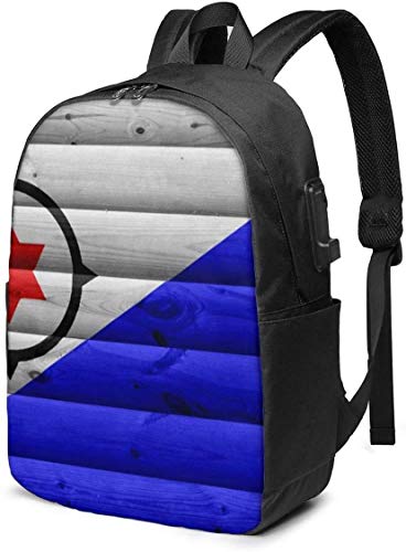 AOOEDM Banner of Bonaire Island Mochila para portátil Mochilas de Viaje de Negocios de 17 Pulgadas Mochilas universitarias con Puerto de Carga USB